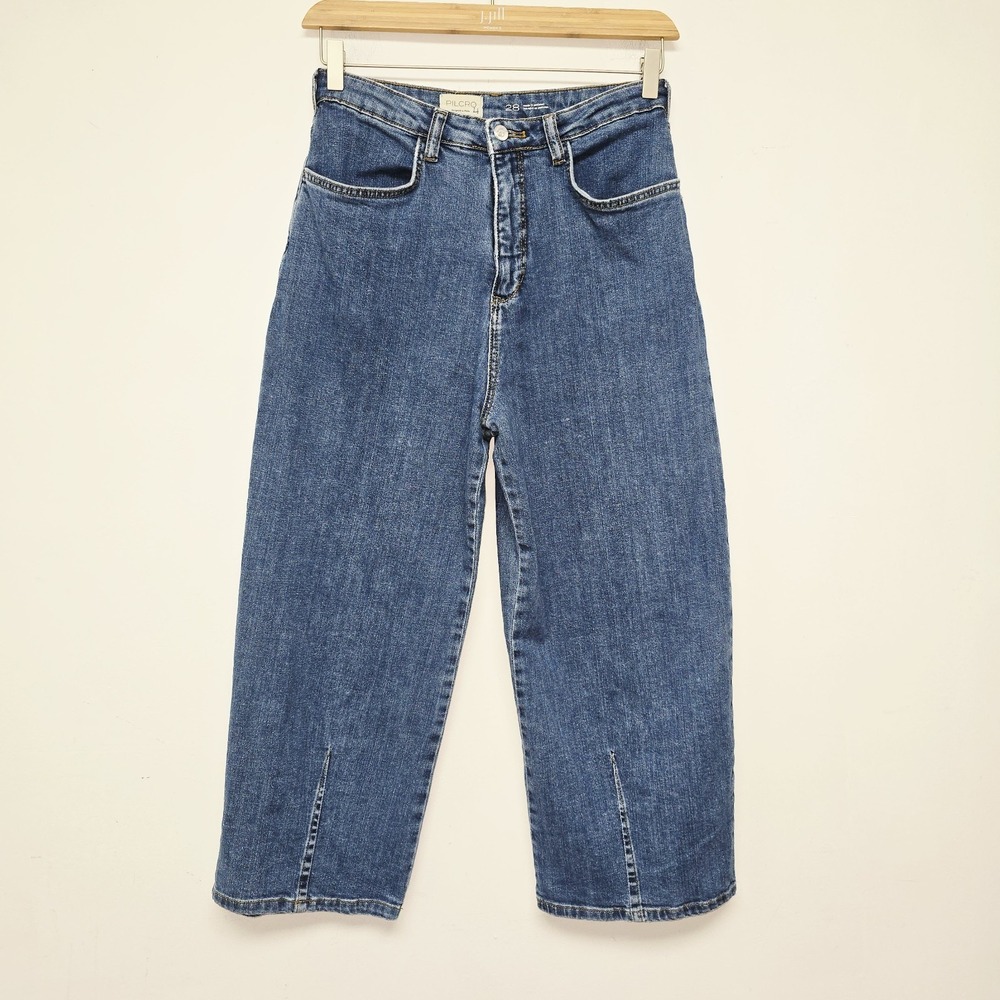 Pilcro Anthropologie Kenna Mid Rise Heritage Barrel Leg Jeans Size 28 Denim